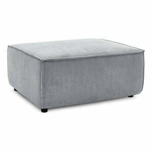 Jasnoszary sztruksowy puf Nihad – Bobochic Paris obraz