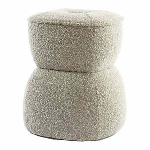 Beżowy puf z materiału bouclé Leyla – Light & Living obraz
