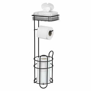 Czarny stalowy stojak na papier toaletowy – Wenko obraz