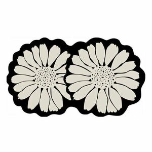 Czarno-kremowy dywanik łazienkowy 70x120 cm Flor Extrana – Foutastic obraz