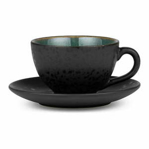 Zielona/czarna filiżanka do cappuccino ceramiczna 240 ml Gastro Green/Black – Bitz obraz