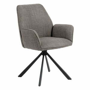 Jasnoszare tapicerowane fotele jadalniane zestaw z podłokietnikami 2 szt. Glenda – Actona obraz