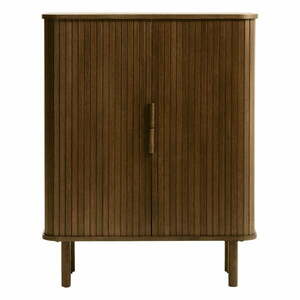 Brązowa szafka w dekorze dębu z drzwiami przesuwnymi 113x90 cm Cavo – Unique Furniture obraz