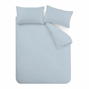 Niebieska pościel dwuosobowa 3-częściowa 200x200 cm Epping Textured Stripe – Catherine Lansfield obraz
