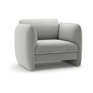 Jasnoszary aksamitny fotel Georgia – Micadoni obraz