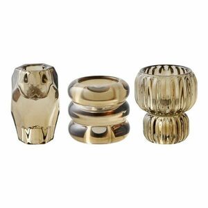 Szklane świeczniki zestaw na świeczkę typu tealight 3 szt. – House Nordic obraz
