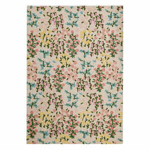 Kremowy wełniany dywan tkany ręcznie 120x170 cm Emilia Floral – Flair Rugs obraz