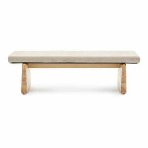Beżowo-naturalna ławka z tkaniny szenilowej Topaz – Kave Home obraz