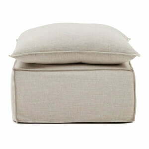 Beżowy lniany podnóżek Anarela – Kave Home obraz