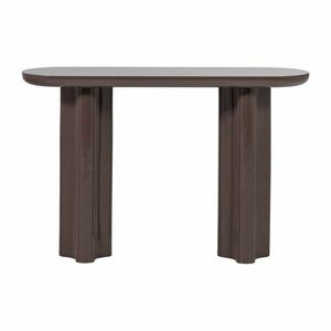 Ciemnobrązowa konsola z połyskiem 35x120 cm Evara – WOOOD obraz