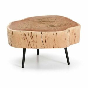 Okrągły stolik z blatem z drewna akacjowego w naturalnym kolorze 49x47 cm Tanive – Kave Home obraz