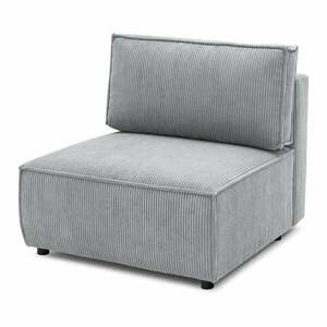 Jasnoszary sztruksowy moduł sofy (moduł środkowy) Nihad modular – Bobochic Paris obraz