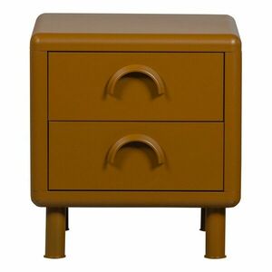 Metalowa szafka nocna w kolorze ochry Rune – WOOOD obraz