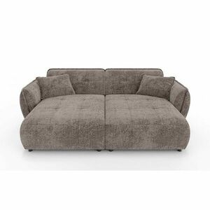 Szarobrązowa sofa z tkaniny szenilowej z szezlongiem 252 cm Nelia Big – Ropez obraz