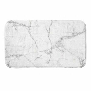 Biały/szary tekstylny dywanik łazienkowy 45x75 cm Marbre – douceur d'intérieur obraz