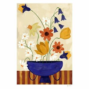 Plakat 30x40 cm Colourful Bunch in Blue Vase – Frankie Penwill – The Poster Club obraz