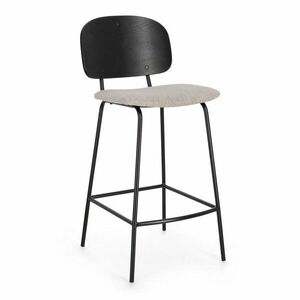 Czarny/szarobeżowy tapicerowany hoker (wysokość siedziska 67, 5 cm) Sienna – Bizzotto obraz