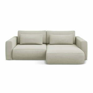 Beżowy rozkładany/ze schowkiem narożnik (prawostronny/z szezlongiem) Kapua – Makamii obraz