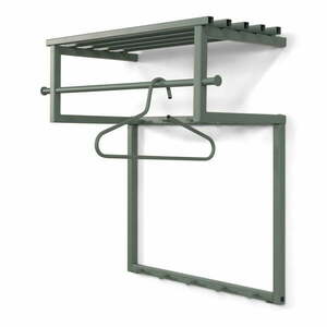 Szarozielony metalowy wieszak ścienny z półką 76 cm Rizzoli – Spinder Design obraz