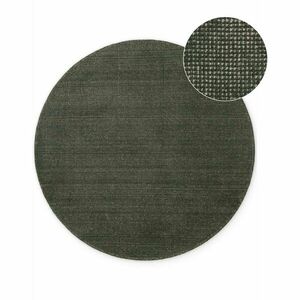 Ciemnozielony wełniany okrągły dywan tkany ręcznie ø 200 cm Greenwich – Ted Baker obraz