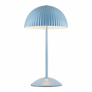 Niebieska metalowa lampa stołowa z metalowym kloszem (wysokość 33, 5 cm) Zin – Markslöjd obraz