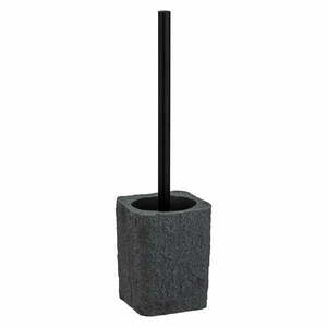 Czarna szczotka do WC Wenko Villata obraz