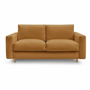 Musztardowa rozkładana sofa do spania 200 cm Cocoone – Bobochic Paris obraz