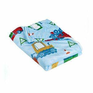 Niebieski polarowy koc dziecięcy 130x170 cm Digger Dreams – Catherine Lansfield obraz