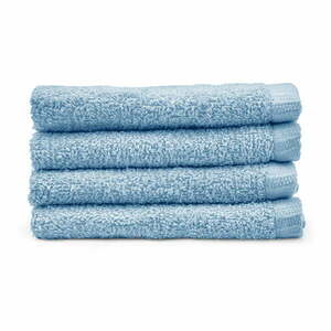 Niebieskie bawełniane ręczniki szybkoschnące zestaw 4 szt. 30x30 cm Quick Dry – Catherine Lansfield obraz