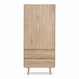 Szafa z litego drewna dębowego z 2 szufladami Gazzda Fawn obraz