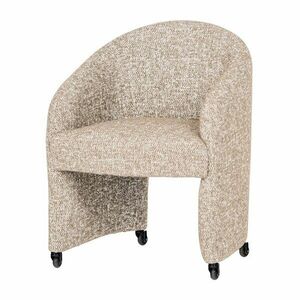 Beżowe tapicerowane krzesło biurowe Cordo – WOOOD obraz