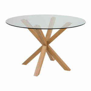 Stolik do jadalni ze szklanym blatem Actona Heaven, ⌀ 119 cm obraz