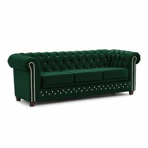 Zielona aksamitna rozkładana sofa 203 cm York Blik – Ropez obraz