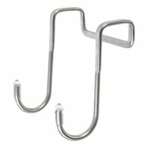 Wiszące haczyki zestaw 2 szt. ze stali nierdzewnej w kolorze srebra – Orion obraz