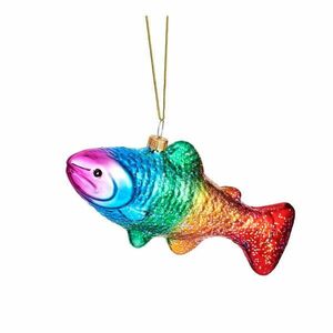 Szklana ozdoba świąteczna wykonana ręcznie 7 cm Rainbow Trout – Sass & Belle obraz