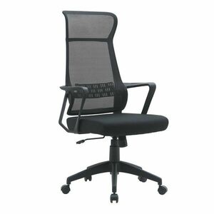 Czarne tapicerowane krzesło biurowe Hoboken – Yes Everyday obraz