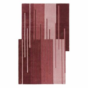 Bordowy wełniany dywan tkany ręcznie 150x240 cm Split Ombre Shaped – Flair Rugs obraz