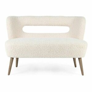Kremowa sofa z imitacji futra 115 cm Cortina – Bizzotto obraz