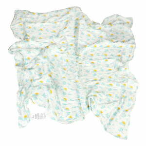 Biały/niebieski koc dziecięcy muślinowy do spowijania 120x120 cm Skylark – Rex London obraz