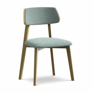 Niebieskie krzesło z litego drewna Niu – Makamii obraz