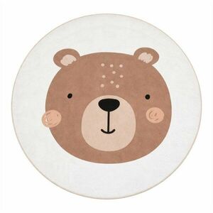Brązowo-kremowy dywan dziecięcy odpowiedni do prania ø100 cm Teddy Bear – Mila Home obraz