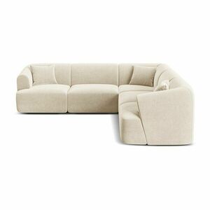 Beżowy aksamitny narożnik Campi – Cosmopolitan Design obraz