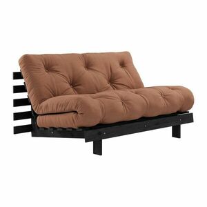 Ceglasta rozkładana sofa 140 cm Roots Black Night – Karup Design obraz