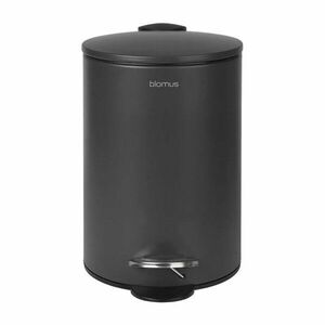 Antracytowy stalowy kosz na śmieci z pedałem 3 l Tubo – Blomus obraz