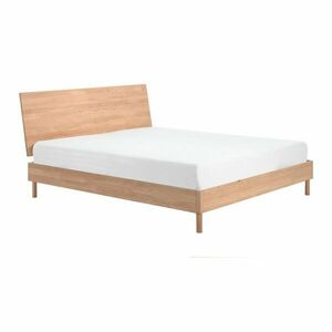 Łóżko dwuosobowe z litego drewna dębowego bez stelaża 180x200 cm w naturalnym kolorze Forrest – Vipack obraz