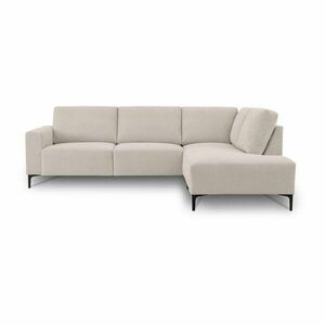 Beżowy narożnik z tkaniny szenilowej (prawostronny/w kształcie litery L) Fabian – Scandic obraz