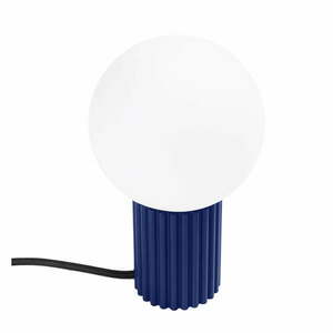 Ciemnoniebieska lampa stołowa ze szklanym kloszem (wysokość 19 cm) Orbital – Sollux obraz