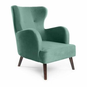 Miętowy aksamitny fotel typu uszak Noemye – Bonami Selection obraz