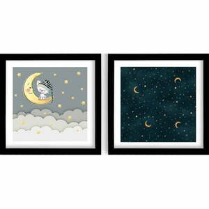 Obrazki dziecięce zestaw 2 szt. 33x68 cm Night – Wallity obraz