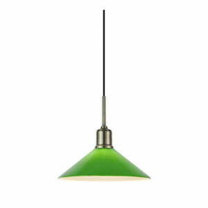 Lampa wisząca w kolorze mosiądzu z zielonym szklanym kloszem ø 25 cm Vela – Markslöjd obraz